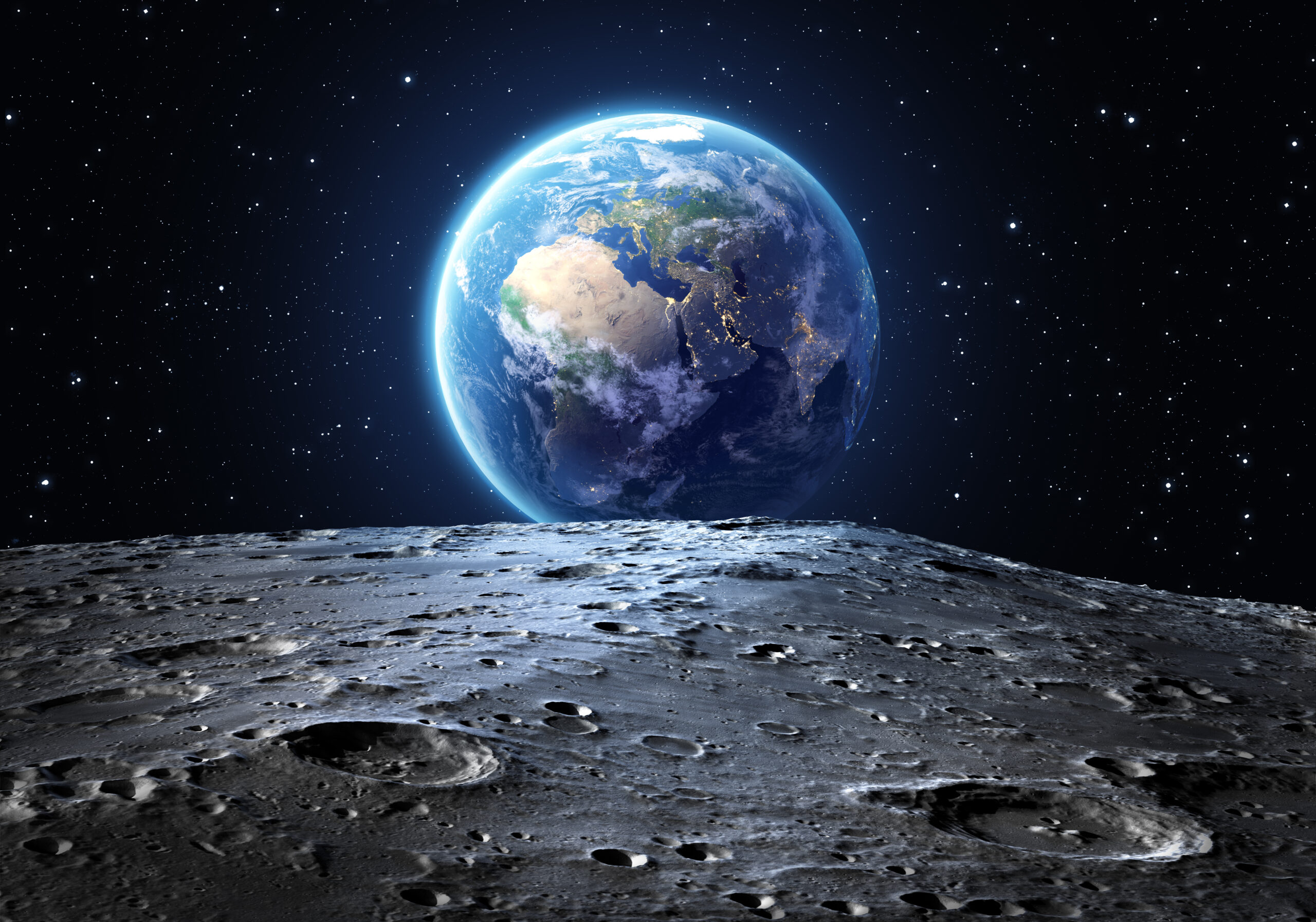 blue earth seen from the moon surface | ISDC 2026