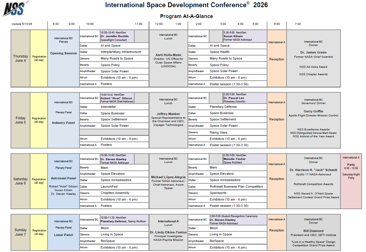 Program at a Glance 5-14-26